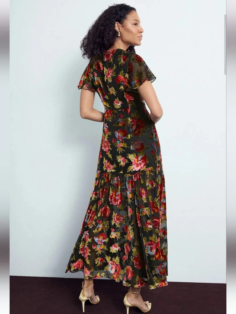 RIXO VELVET FLORAL GOWN SIZE 2 MSRP $675 - Picture 2 of 13